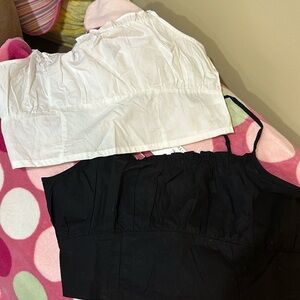 Blouses one white one black